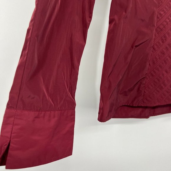 Lafayette 148 New York Top Burgundy Button Down Long Sleeve Pleated - Picture 4 of 9